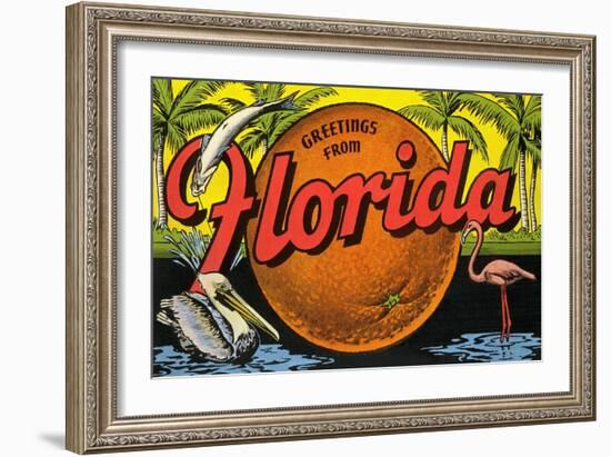 Greetings from Florida-null-Framed Art Print