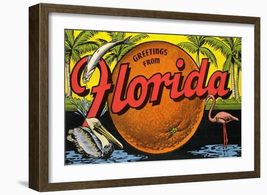 Greetings from Florida-null-Framed Art Print