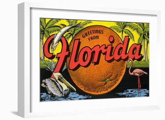 Greetings from Florida--Framed Art Print