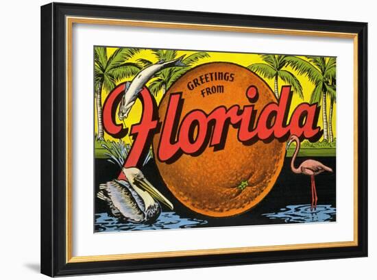 Greetings from Florida-null-Framed Art Print