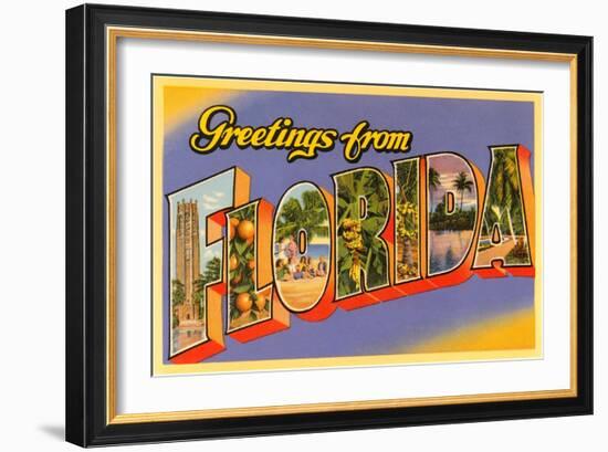 Greetings from Florida-null-Framed Art Print