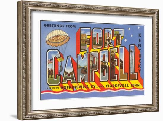 Greetings from Fort Campbell, Kentucky-null-Framed Art Print