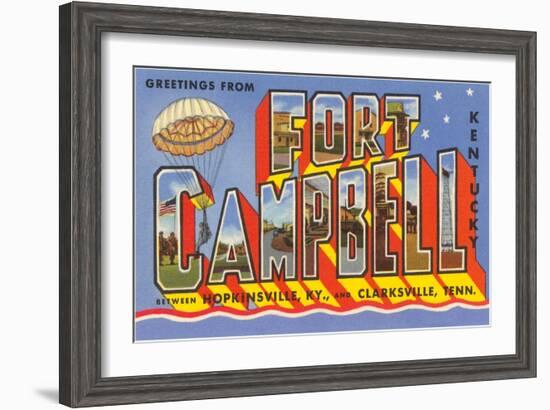 Greetings from Fort Campbell, Kentucky-null-Framed Art Print