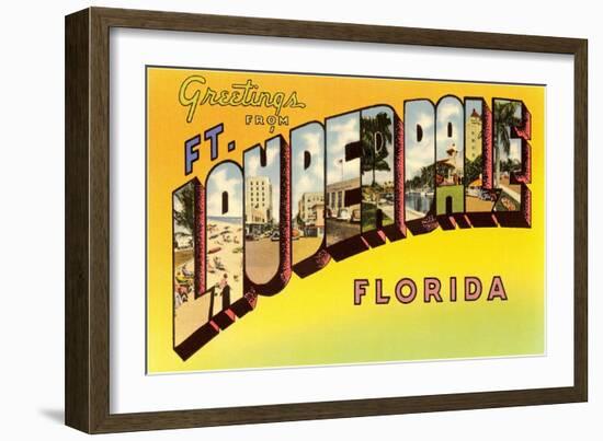 Greetings from Fort Lauderdale, Florida-null-Framed Giclee Print