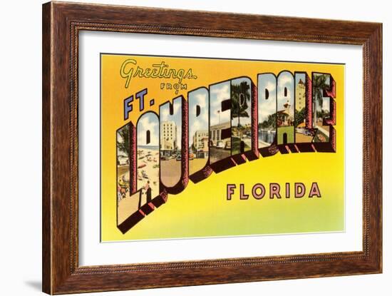 Greetings from Fort Lauderdale, Florida-null-Framed Giclee Print