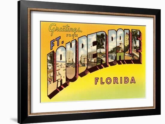 Greetings from Fort Lauderdale, Florida-null-Framed Giclee Print