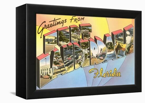 Greetings from Fort Lauderdale, Florida-null-Framed Premier Image Canvas