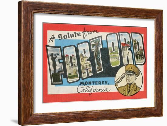 Greetings from Fort Ord, California-null-Framed Art Print