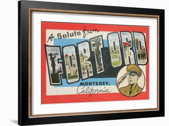 Greetings from Fort Ord, California-null-Framed Art Print