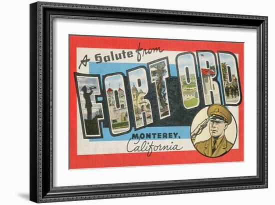 Greetings from Fort Ord, California-null-Framed Art Print