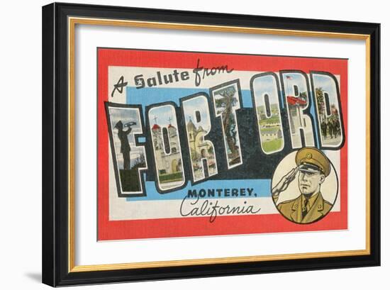 Greetings from Fort Ord, California-null-Framed Art Print