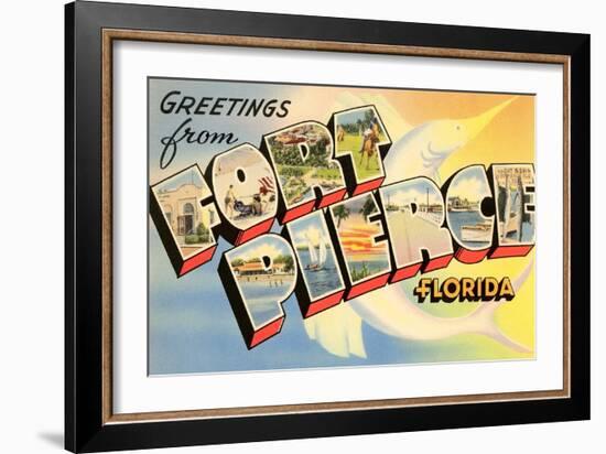 Greetings from Fort Pierce, Florida-null-Framed Giclee Print