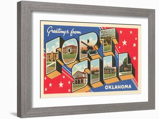 Greetings from Fort Sill, Oklahoma-null-Framed Art Print