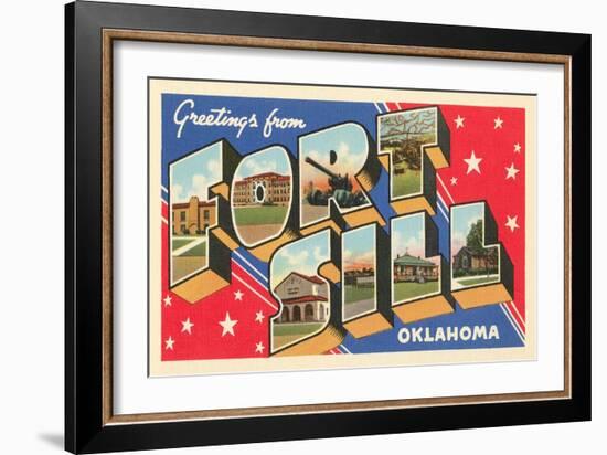 Greetings from Fort Sill, Oklahoma-null-Framed Art Print