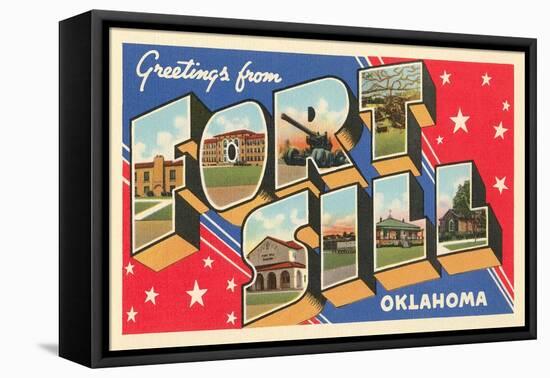 Greetings from Fort Sill, Oklahoma-null-Framed Stretched Canvas
