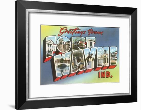 Greetings from Fort Wayne, Indiana-null-Framed Art Print