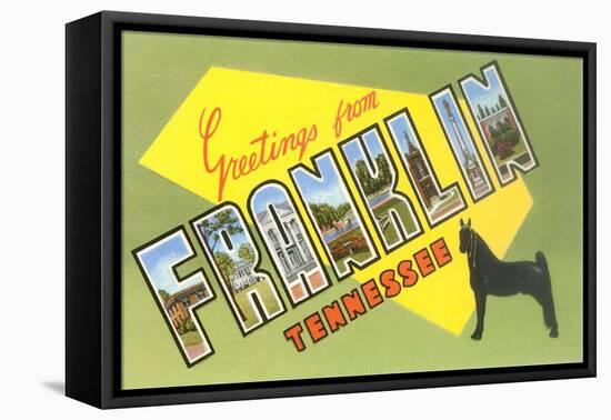 Greetings from Franklin, Tennessee-null-Framed Stretched Canvas