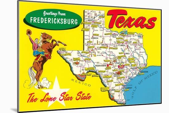 Greetings from Fredricksburg, Texas-null-Mounted Art Print