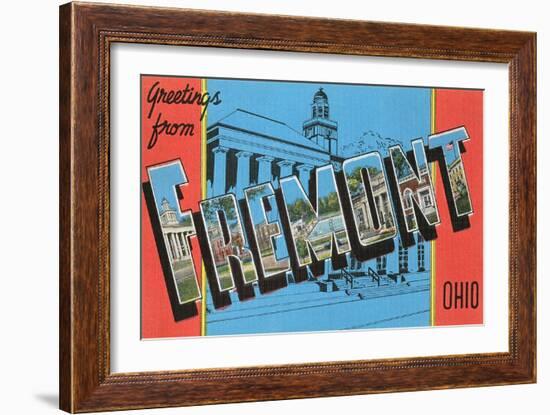 Greetings from Fremont, Ohio-null-Framed Art Print