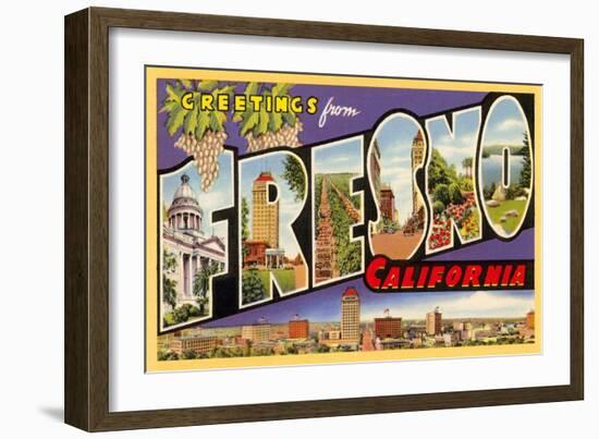 Greetings from Fresno, California-null-Framed Art Print
