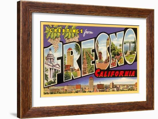 Greetings from Fresno, California-null-Framed Art Print