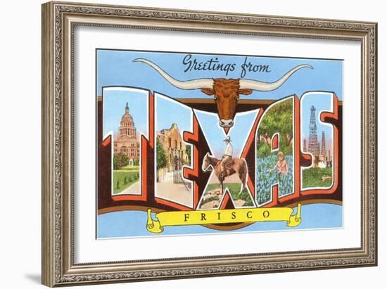 Greetings from Frisco, Texas-null-Framed Art Print