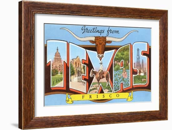 Greetings from Frisco, Texas-null-Framed Art Print