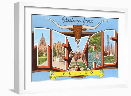 Greetings from Frisco, Texas-null-Framed Art Print