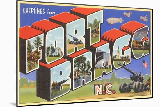 Greetings from Ft. Bragg, North Carolina-null-Mounted Art Print