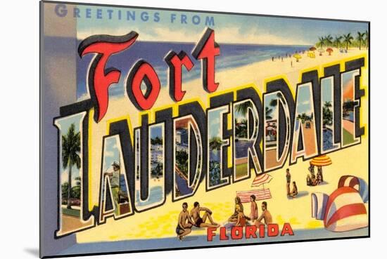 Greetings from Ft. Lauderdale, Florida-null-Mounted Art Print