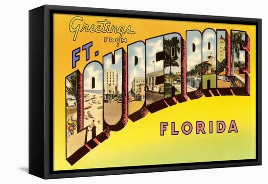 Greetings from Ft. Lauderdale, Florida-null-Framed Stretched Canvas