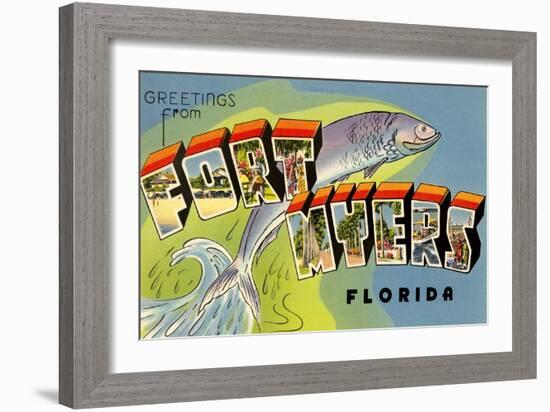 Greetings from Ft. Myers, Florida-null-Framed Art Print