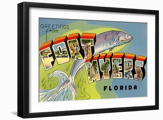 Greetings from Ft. Myers, Florida-null-Framed Art Print