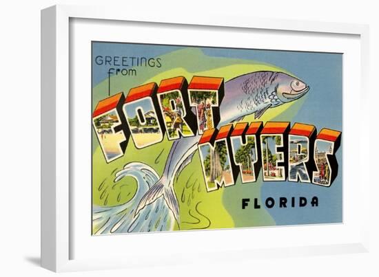 Greetings from Ft. Myers, Florida-null-Framed Art Print