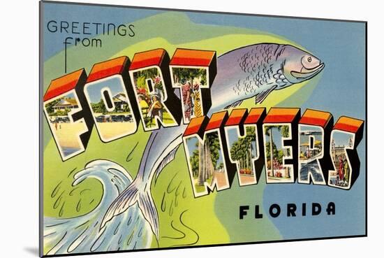 Greetings from Ft. Myers, Florida-null-Mounted Art Print
