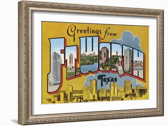 Greetings from Ft. Worth, Texas-null-Framed Art Print