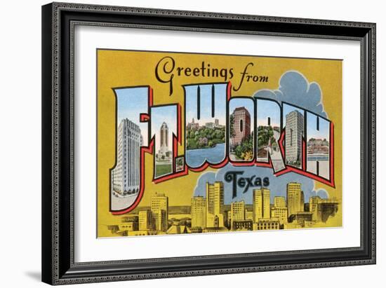 Greetings from Ft. Worth, Texas-null-Framed Art Print