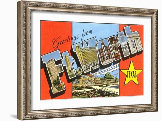 Greetings from Ft. Worth, Texas-null-Framed Art Print