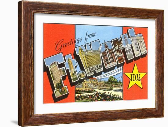 Greetings from Ft. Worth, Texas-null-Framed Art Print