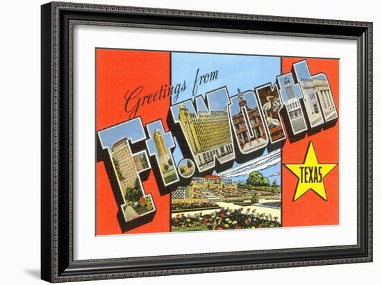 Greetings from Ft. Worth, Texas-null-Framed Art Print