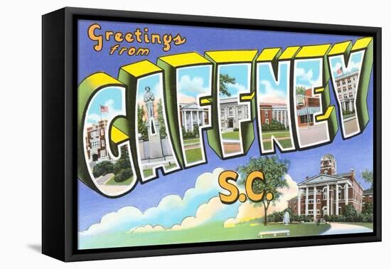 Greetings from Gaffney, South Carolina-null-Framed Stretched Canvas