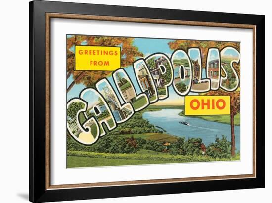 Greetings from Gallipolis, Ohio-null-Framed Art Print