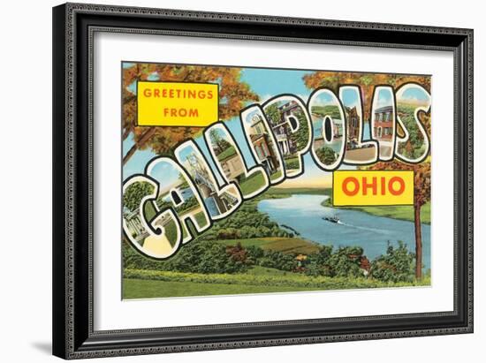 Greetings from Gallipolis, Ohio-null-Framed Art Print