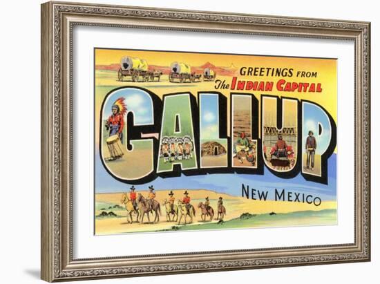 Greetings from Gallup, New Mexico-null-Framed Art Print