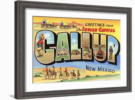 Greetings from Gallup, New Mexico-null-Framed Art Print