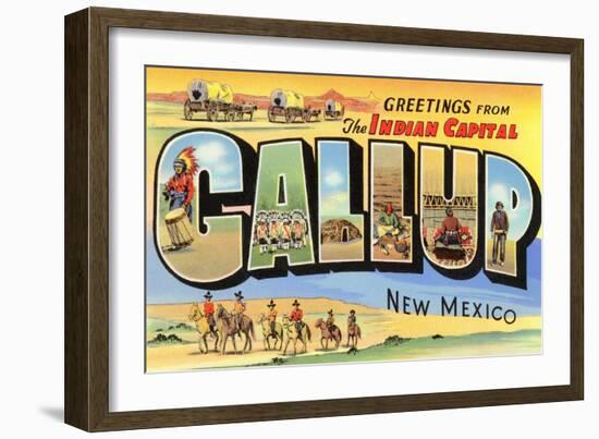 Greetings from Gallup, New Mexico-null-Framed Art Print