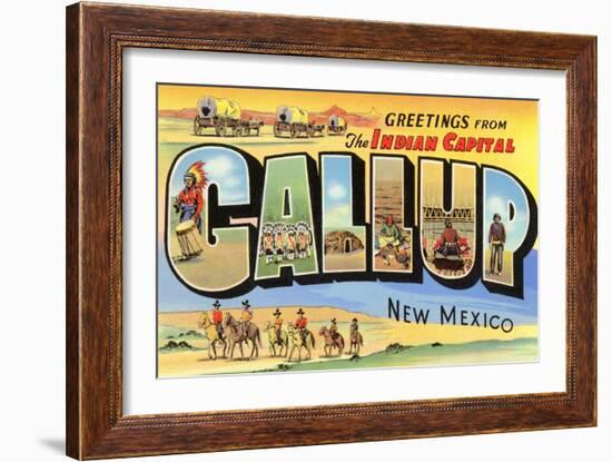 Greetings from Gallup, New Mexico-null-Framed Art Print