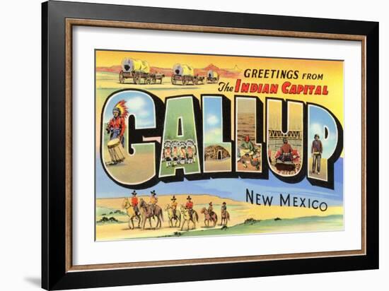 Greetings from Gallup, New Mexico-null-Framed Art Print