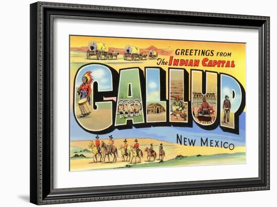 Greetings from Gallup, New Mexico-null-Framed Art Print