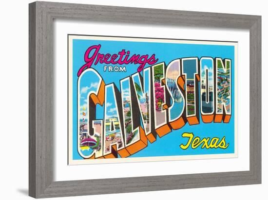 Greetings from Galveston, Texas-null-Framed Art Print